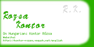 rozsa kontor business card
